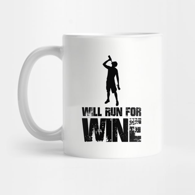 Will Run for Wine - male runner by PAVOCreative